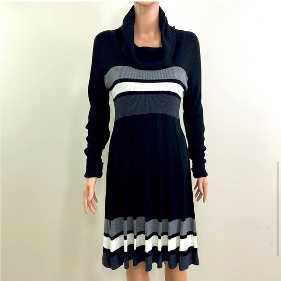 Calvin Klein Cowl neck pleated sweater dress - Picture 2 of 8